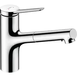 hansgrohe Zesis M33 150 Küchenarmatur - Ausziehbrause mit 2 Strahlarten, ausgezeichnet mit Kitchen Innovation AWARD 2022 und komfortabler Auslaufhöhe von 150 cm