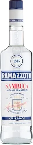Ramazzotti Sambuca Likör 38% Vol. 0,7l - Likör & Kräuterschnaps, aromatischer Anisgeschmack, ideal zum Mixen oder pur genießen.
