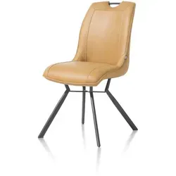 Henders & Hazel Michiel Esszimmerstuhl - Schwarz - Stühle mit ergonomischer Sitzschale und praktischem Handgriff für einfachen Transport, ideal für stilvolle Essbereiche.