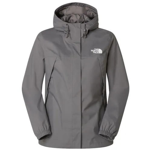 The North Face Women Antora Rain Jacket Smoked Pearl (L) - Funktionsjacke mit wasser- und winddichtem DryVent-Material, ideal für nasses Wetter. Verstellbare Kapuze und sichere RV-Taschen sorgen für Komfort und Schutz.