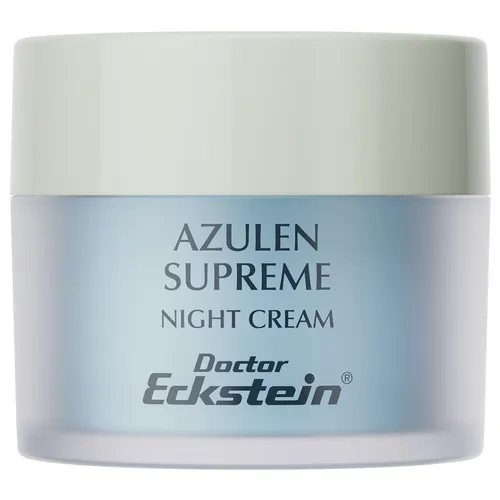 Doctor Eckstein Azulen Supreme Nachtcreme 50 ml - Nachtpflege für empfindliche Haut, beruhigt Rötungen mit dem Wirkstoff Azulen, frei von Mineralölen und Silikonen, dermatologisch getestet.