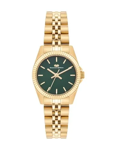 Rhodenwald & Söhne Damen Uhr analog Quarzwerk mit Edelstahl Armband gelbgold 10010486
