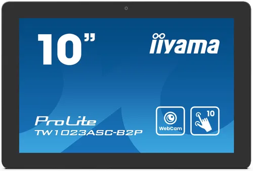 iiyama ProLite TW1023ASC-B2P - 10" LED Monitor - 10.1" Touchscreen Monitor mit 1280 x 800 WXGA, ideal für interaktive Anwendungen und Präsentationen, hohe Helligkeit von 450 cd/m² für klare Sicht.