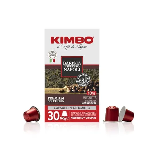 Kimbo Capsule Compatibili Nespresso Original in Alluminio - 30 Capsule - Barista Espresso Napoli