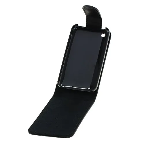 Flip Case Etui Handytasche Tasche Hülle für Apple iPhone 3GS (Schwarz)