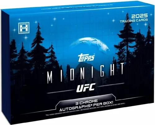 Topps Midnight UFC 2025 Hobby Box - Sammelkarten für UFC-Fans: Entdecke faszinierende Designs, Autogramme von UFC-Stars und exklusive Inserts – ideal für leidenschaftliche Sammler!