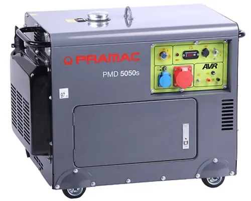 Diesel-Stromerzeuger PRAMAC PMD 5050S – 3,6 kW Leistung - Stromaggregate für Home Backup und Baustellen, kraftvoll mit 3,6 kW und robuster Edelstahl-Bauweise für Zuverlässigkeit.