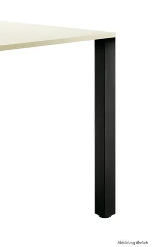 Naber Stützfuß Quadra 870 mm - Edelstahlfarben - Zubehör für Möbel, stabiler Stützfuß mit praktischer Höhenverstellung für optimale Anpassung an unebene Böden, Tragkraft bis 150 kg.