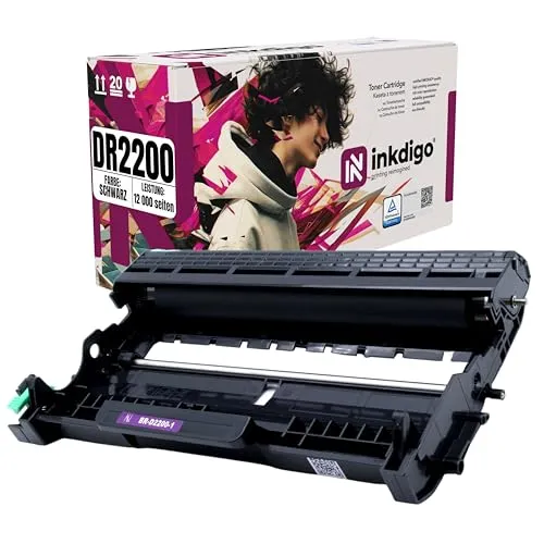 DR2200 XL - Premium TÜV Trommel Schwarz Kompatibel für drucker Brother MFC-7360N MFC-7460DN MFC-7860DW FAX-2840 FAX-2940 HL-2130 HL-2240 HL-2250DN HL-2135W DCP-7055 DCP-7055W
