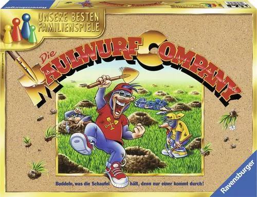 Ravensburger 26423 Die Maulwurf Company - Spannendes Gesellschaftsspiel, bei dem Spieler ihre Maulwürfe durch vier Buddel-Schichten bringen müssen. Wer als Erster das Ziel-Buddel-Loch erreicht, gewinnt!