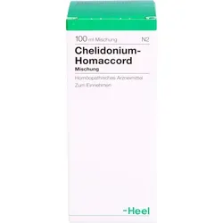 Chelidonium-Homaccord 100 ML - Homöopathisches Arzneimittel - Arzneimittel zur Unterstützung des Wohlbefindens, enthält eine bewährte Mischung aus Chelidonium und Atropa bella-donna, ideal für die homöopathische Behandlung.