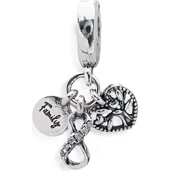 Pandora Bead Charm Family Infinity Trible 792201C01 Silber - Beads aus 925/- Sterling Silber, perfekt für persönliche Anhänger und ein zeitloses Geschenk für Familie und Freunde.
