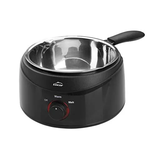 LACOR Maria Bath Chocolatera - Elektro-Container zum Schmelzen von Schokolade - Töpfe & Pfannen mit 1 Liter Kapazität und abnehmbarem Edelstahl-Eimer, ideal zum Schmelzen und Warmhalten von Schokolade bei konstanten 40-50°C. Perfekt für Dessert-Toppings!