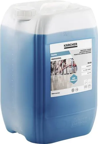 Kärcher Professional FloorPro Industriereiniger RM 69 20l - Reinigungsmittel für Industrie, entfernt kraftvoll hartnäckige Fett- und Ölverschmutzungen und eignet sich für manuelle und maschinelle Anwendungen.