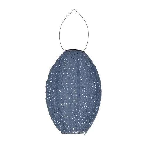 EGLO Solar-Lampion Z_Solar, Solarlampe für außen, Garten Lampe Outdoor, Laterne hängend, Balkon Deko aus Kunststoff in Brombeer, warmweiß, IP44