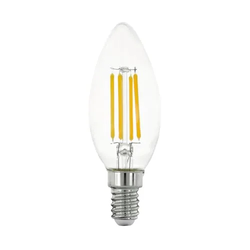 EGLO E14 LED Lampe, Glühbirne klassisch in Kerzenform, Leuchtmittel Kerze für Retro Beleuchtung, 7 Watt (entspricht 60 Watt), 806 Lumen, warmweiß, 2700 K, Edison Birne C35, Ø 3,5 cm