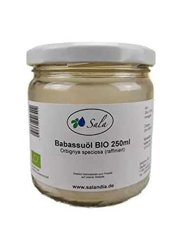 Sala Babassuöl raffiniert food grade BIO 250 ml Glas