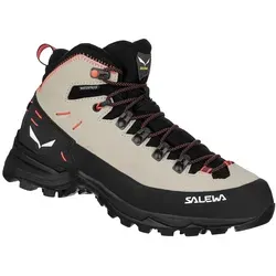 Salewa ALP Mate Winter Mid Powertex W oatmeal/black (7265) - Damen Wanderschuh - Mid Cut Wanderschuh für Damen, ideal für Winterwanderungen mit wasserdichter Powertex Membran und warmem Alpine Wool Futter für besten Kälteschutz.