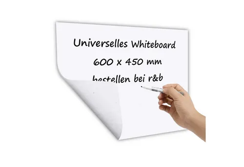LMG Germany Tafel Whiteboard, nicht permanent selbstkleb., 1,2 mm Dicke, 420 x 300 mm, Rückstandslos haftend, wiederverwendbar, beschreibbar, zuschneidbar