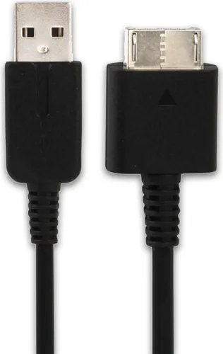 subtel USB Kabel 1m kompatibel mit Sony PS Vita (PCH-1000 / PCH-1004) / PS Vita (PCH-1100 / PCH-1104) Ladekabel System Connector auf USB A 2.0 Datenkabel schwarz PVC