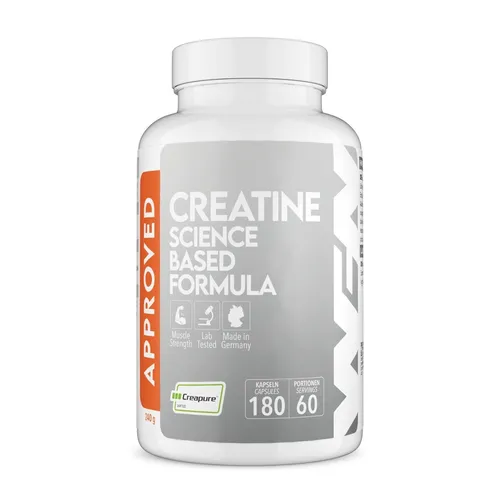 WFN Approved Creatine Caps - Creapure - Creatin Monohydrat Kapseln - 180 Stück