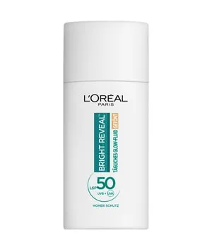 L'Oréal Paris Bright Reveal Tägliches Glow-Fluid Getönt mit LSF 50 - 50 ml - Getöntes Glow-Fluid mit LSF 50 für täglichen UV-Schutz. Mit Vitamin C und E angereichert, sorgt es für ein frisches Hautgefühl und ein gleichmäßiges Hautbild.