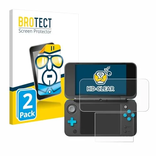 BROTECT 2 Stück Schutzfolie für New Nintendo 2DS XL Displayschutz Folie Made in Germany, Ultra-Klar