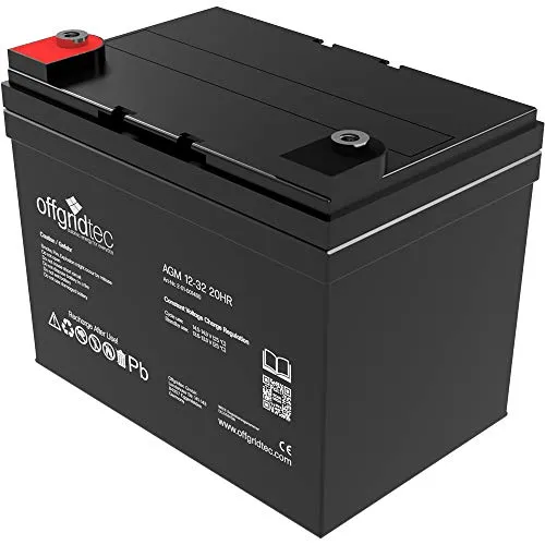 30Ah AGM Akku 12V Solarbatterie Glasvlies - Hochwertige 12V AGM Solarbatterie mit 30Ah, wartungsfrei und langlebig, perfekt für kleine Solarsysteme im Caravan-Bereich.
