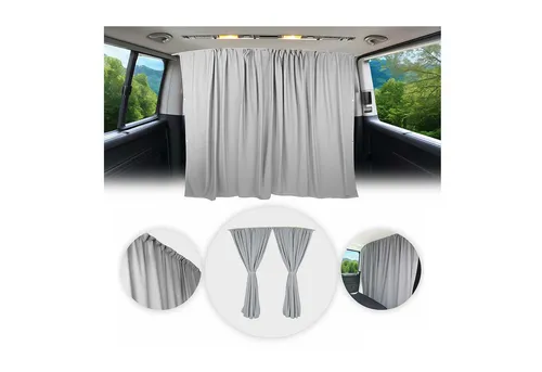 OMAC Autosonnenschutz Gardinen für Toyota Proace L1 L2 - Faltbarer und aufrollbarer Sonnenschutz in Grau, ideal für die Abtrennung und den Hitzeschutz im Fahrzeug. Maße: 20 x 8 cm, leicht und praktisch für den täglichen Einsatz.