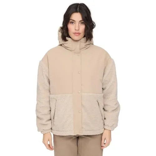 Mazine Damen Mantel Fabric Blocking Jacket, Größe:L, Farben:oat/natural - Funktionsjacken mit urbanem Chic – die Fabric Blocking Jacket ist nachhaltig, vegan und wasserabweisend. Ideal für kühle Tage in der Stadt, bietet sie Komfort und modernen Stil.
