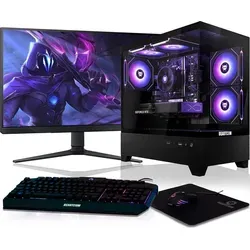 BEASTCOM Q5 Pro Gaming PC mit 27" Monitor und Tastatur-Set - Komplettes Gaming-Set für ultimatives Spielerlebnis: leistungsstarker AMD Ryzen 7, RTX 3050 Grafikkarte und 27-Zoll Monitor mit 100 Hz. Erlebe beeindruckende Grafik und flüssiges Gameplay!