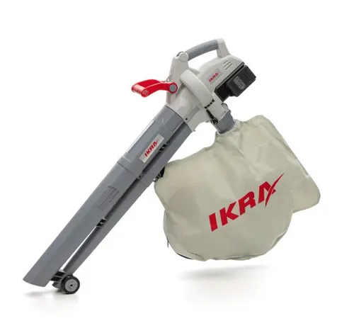 IKRA Akku-Laubsauger + Bläser ICBV 2/20 (2 x 20 V / 2,0 Ah) - Laubsauger & -bläser mit Saug- und Blasfunktion, inklusive Umschalter für einfache Bedienung und Schredderfunktion für effektive Laubentfernung.