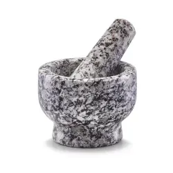 Zeller Mörser & Stößel-Set, Ø 9 x 6,5 cm 24505 , Material: Granit, grau