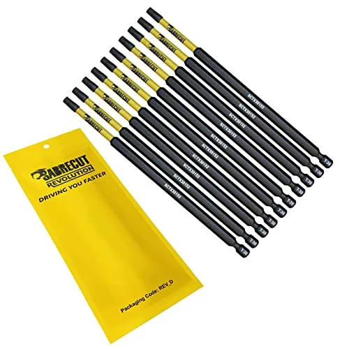 SabreCut SCTX30152_10 152mm T30 TX30 magnetische Schlagschrauber Bohrer Bits Set Torx Hochleistung für Dewalt Milwaukee Bosch Makita und weitere 10 x