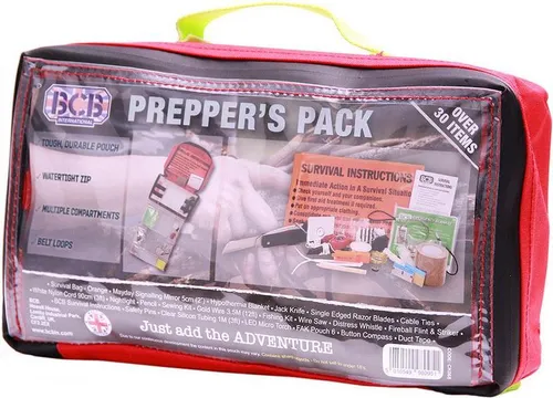 Bushcraft BCB Notfallset - Preppers Pack in praktischer Aufbewahrungstasche
