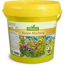 Bienen-Mischung im 1 l Eimer | Bienenwiese von N.L. Chrestensen - Gestalten Sie bunte Blumeninseln mit dieser vielfältigen Mischung. Ideal für sonnige bis halbschattige Standorte, bringt sie Farbe und zieht Schmetterlinge sowie Bienen an. Inhalt reicht für 100-200 m², Aussaat von April bis Mai.
