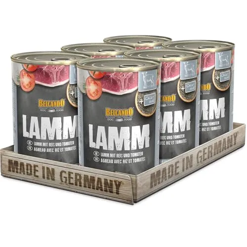 Belcando Lamm mit Reis & Tomate – Hochwertiges Nassfutter für Hunde 6x 400g