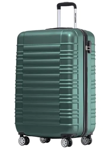 TRVLMORE Koffer & Trolleys - Handgepäck Koffer - Reisekoffer Mit Rollen - Handgepäck Trolley 54x36x20, Hartschalenkoffer Klein, Koffer Handgepäck 54x36x20 Leicht, Trolley Handgepäck, Luggage, Grün