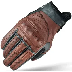 Shima CALIBER Herren Retro Vintage Motorradhandschuhe, Braun, L - Motorradhandschuhe aus perforiertem Leder mit Anziehschleife für einfaches An- und Ausziehen, optimaler Luftdurchlässigkeit und zweistufigem Schutz durch PORONXRD und SUPERFABRIC.