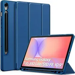 EasyAcc Samsung Galaxy Tab S9 FE Hülle - Slim PU Leder Meerblau - Stylische und schützende Schutzhülle für das Samsung Galaxy Tab S9 FE, perfekt für Erwachsene. Sie bietet einen eleganten Look und zuverlässigen Schutz im Alltag.