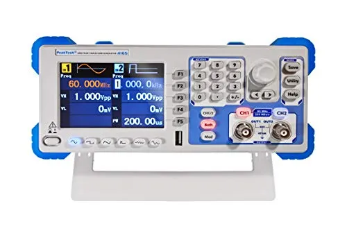 PEAKTECH 4165 - Arbiträr Funktionsgenerator 1 µHz ... 60 MHz - Funktionsgenerator mit zwei unabhängigen Ausgangskanälen und 1 µHz Frequenzauflösung. Ideal für Ausbildung, Forschung und Entwicklung dank umfangreicher Modulationsarten und grafischer Benutzeroberfläche.