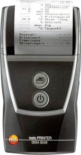 Testo 0554 0549 Drucker - Universeller Drucker für Messtechnik, speichert Druckdaten schnell und ermöglicht sofortige Einsatzbereitschaft. Ideal für effiziente Dokumentation mit Datum und Uhrzeit.