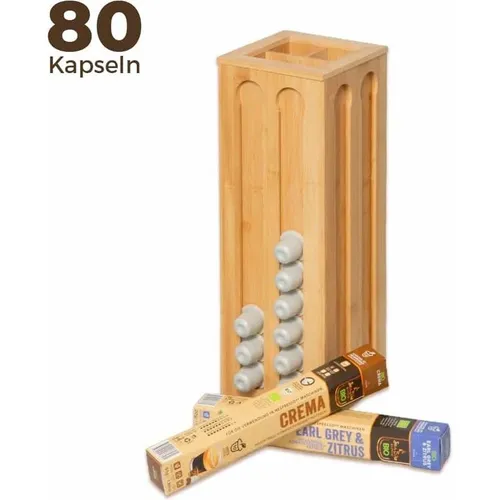 Kapselhalter für Nespresso & San Siro Kaffeekapseln, drehbar, Kaffee Kapselspender für 80 Kapseln