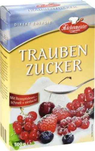Küchenmeister Traubenzucker 500g - Zucker für schnelle Energie, ideal für Sportler und aktive Lebensstile.
