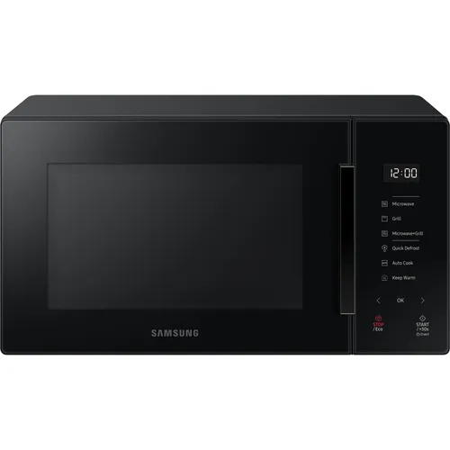 Samsung MG23T5018AK/ET Freistehende Mikrowelle + Grill - Mikrowelle mit 800 W + 1100 W, 23 l Kapazität, elegantes Glass Design. Genießen Sie perfekte hausgemachte Desserts und automatisches Kochen für optimale Ergebnisse!