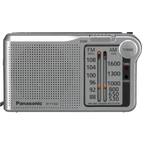 Panasonic RF-P150DEG-S Taschenradio - FM AM mit digitalem Tuner, kompakt und leicht für unterwegs, bis zu 125 Stunden Batterielaufzeit