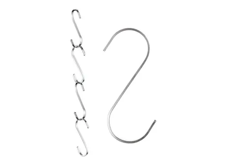 Praknu S-Haken 12 kleine S - Haken Edelstahl Flach 8cm - bis 25kg Belastbar, Küche, Badezimmer, Terrasse, Balkon, Keller, Werkstatt, Garage, (Set, 12-St), bis 25kg Belastbar - Rostfreie S-Haken zum Aufhängen