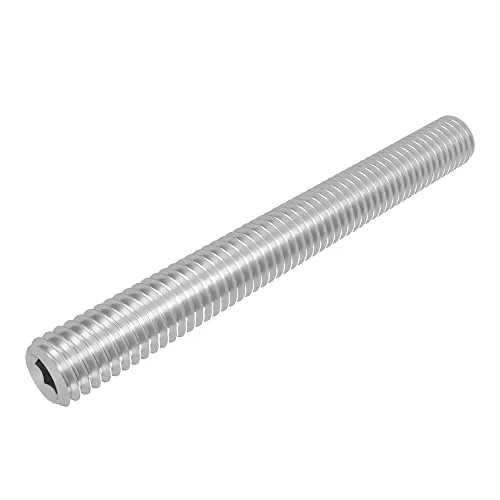 SECCARO Gewindestift mit Kegelkuppe M6 x 55 mm, Edelstahl V2A VA A2, DIN 913 / ISO 4026, Innensechskant, 20 Stück