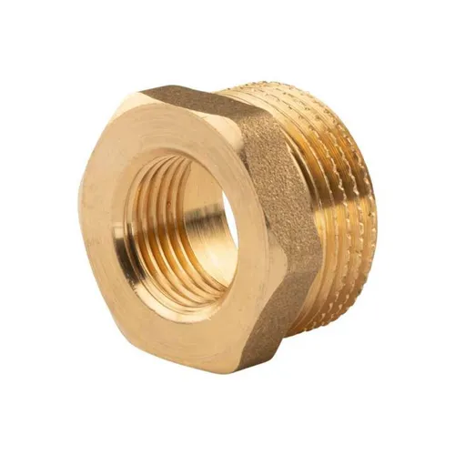 Messing Gewinde-Fitting Reduzierung 1"AG (DN 25) - 1/2"IG (DN 15) - schwere Ausf