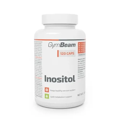 GymBeam Inositol Kapseln - Vitamin B8, 500 mg pro Dosis, PCOS-Supplements, glukoseähnliche Kohlenhydrate, praktische Kapseln für die Zellmembranen-Gesundheit, 120 caps
